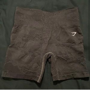 Black gym shark spandex shorts